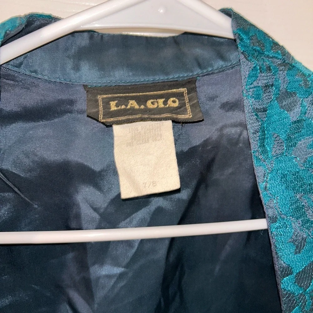 L.A Glo Teal Lace Bomber Jacket